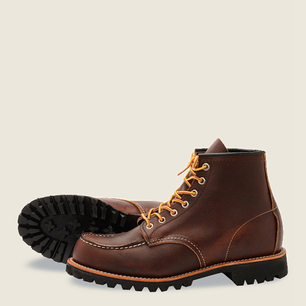 Red Wing Heritage Boots Roughneck - 6-Inch Oil-Slick Læder - Mørke Brune - Herre 4573-FKQHB